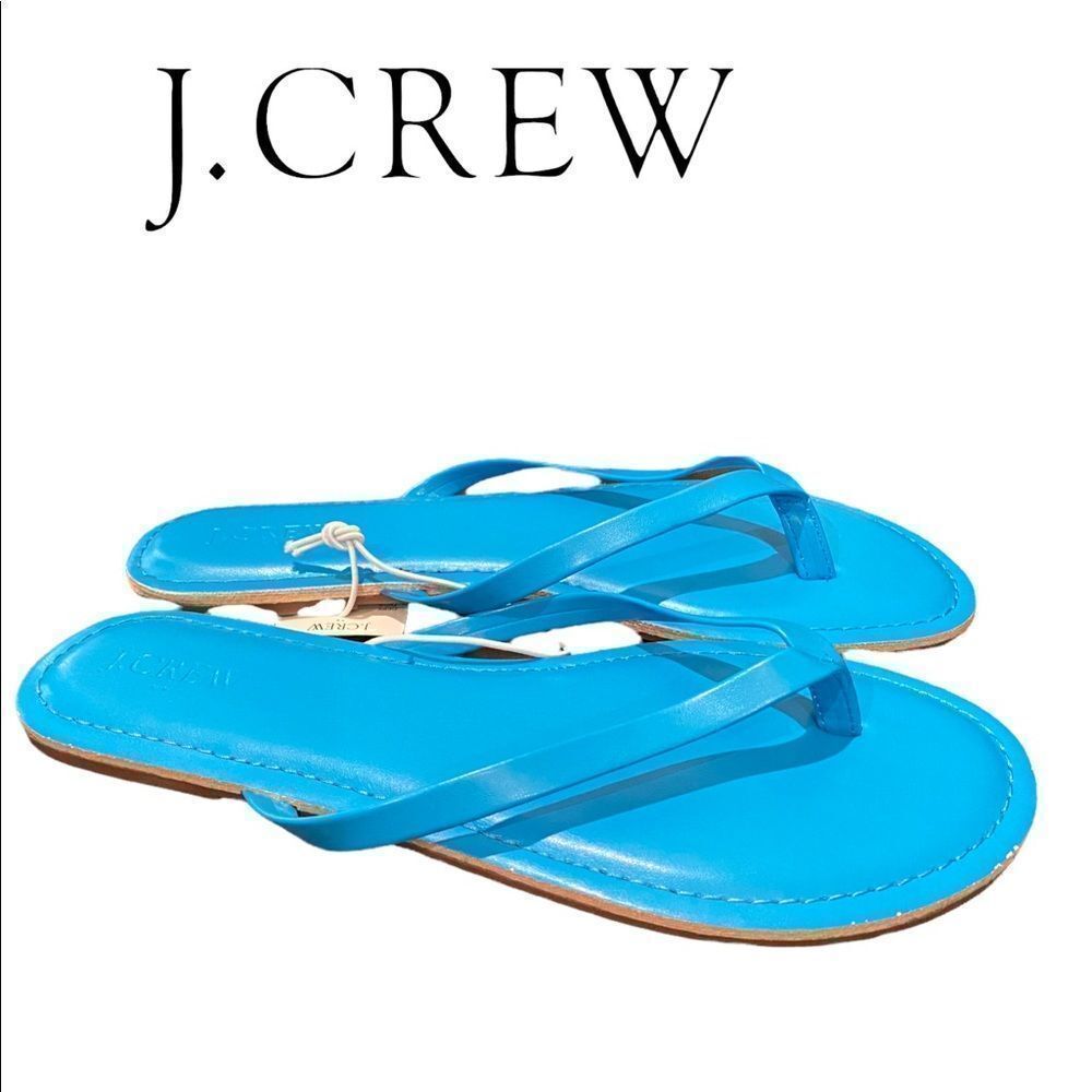 NEW J. Crew Turquoise Blue Easy Summer Flip Flop Thong Sandals 7 8 9 10 12